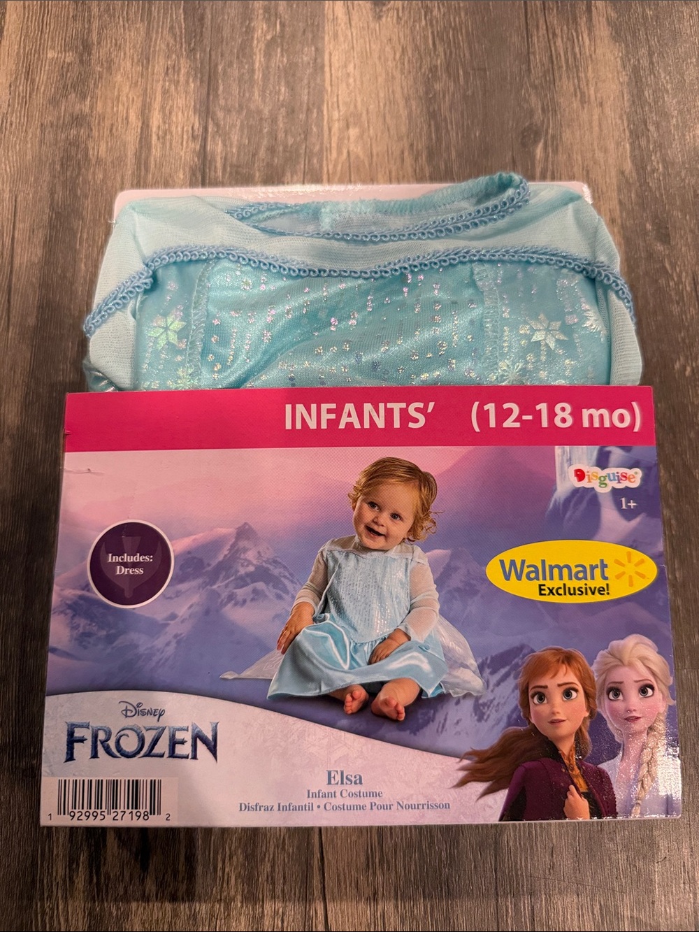 Disney Elsa Dress costume in Light Blue with Glitter Accents